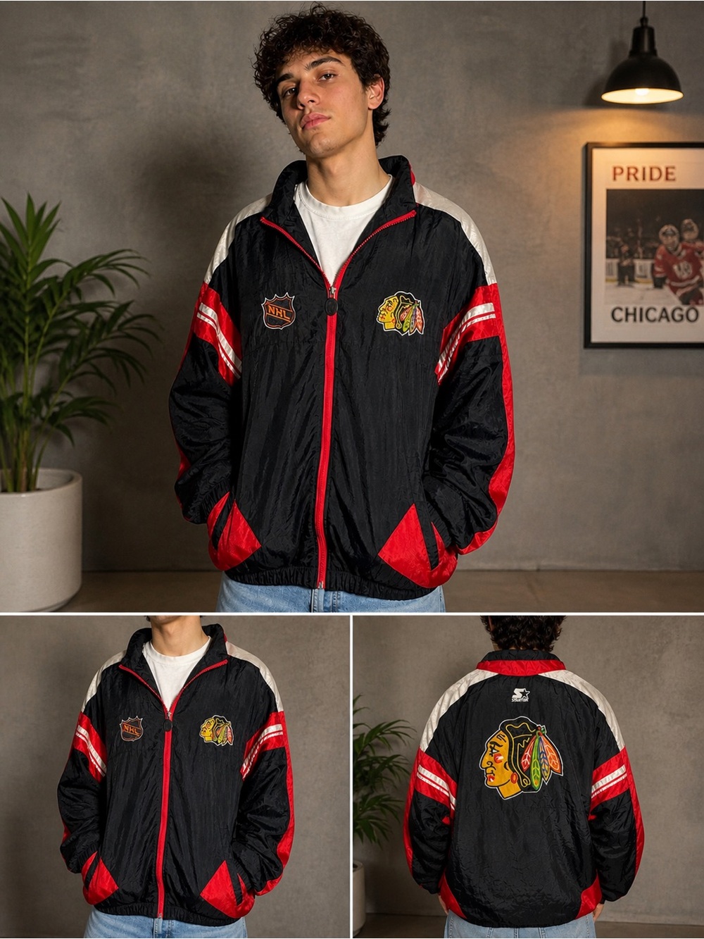 Vintage Chicago Blackhawks Starter Jacket 🏒🔥